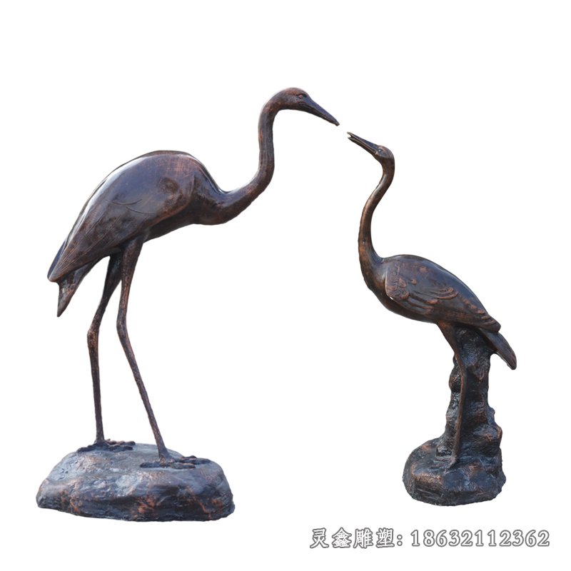 仙鹤动物铜雕 (42)