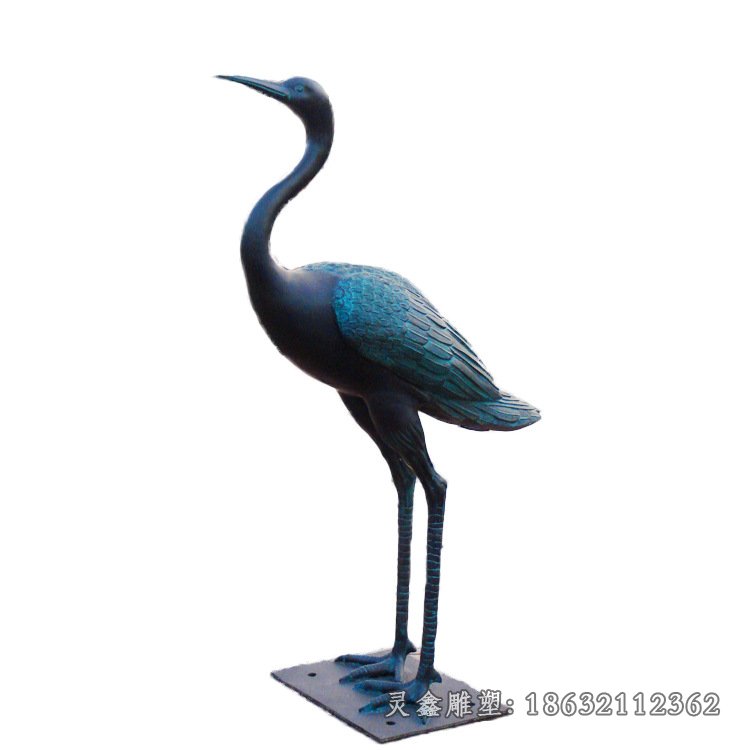 仙鹤动物铜雕 (37)