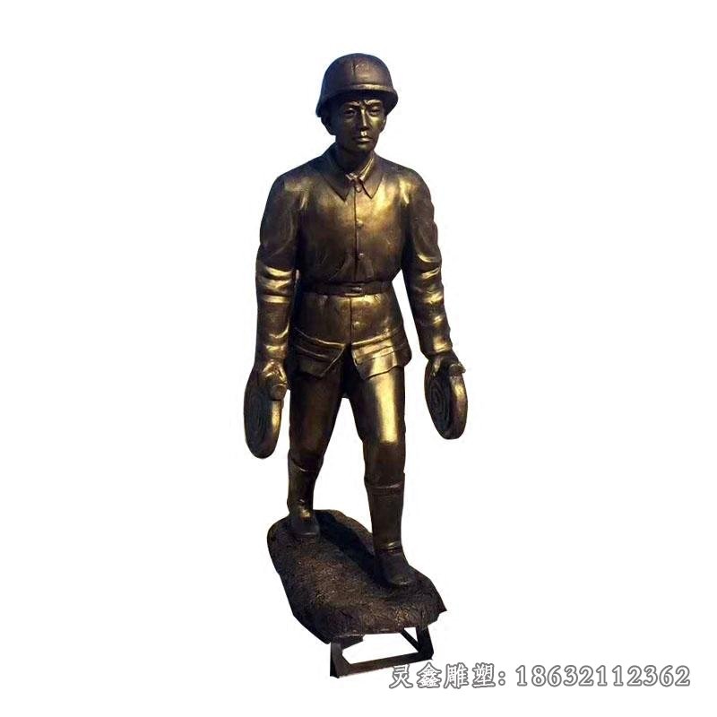消防员人物铜雕 (48)