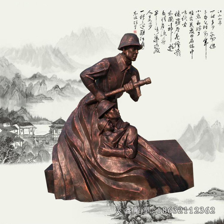 消防城市文化铜雕