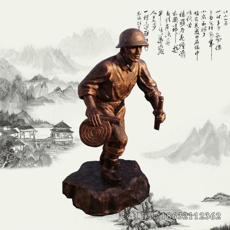 消防员人物铜雕 (82)