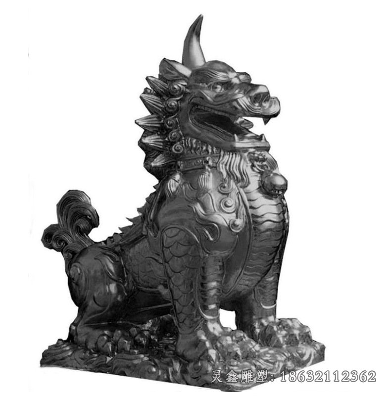 獬豸神兽动物景观铜雕