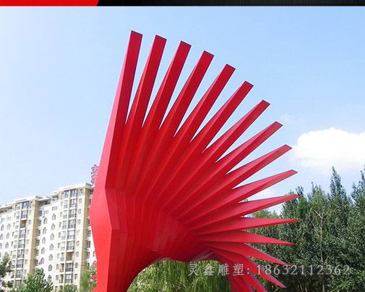 不锈钢彩绘树枝小区雕塑