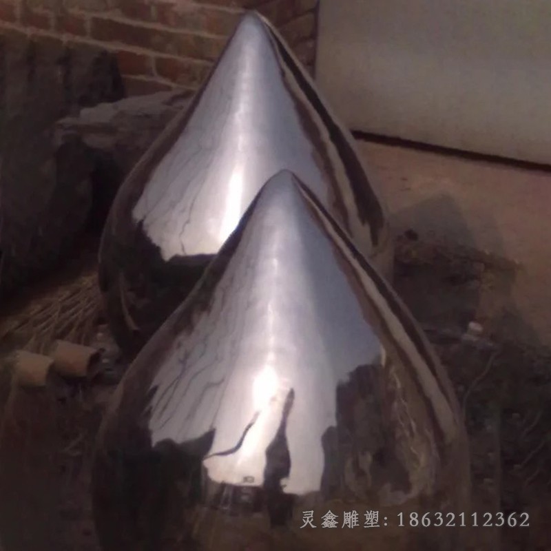 不锈钢彩绘水滴广场景观雕塑