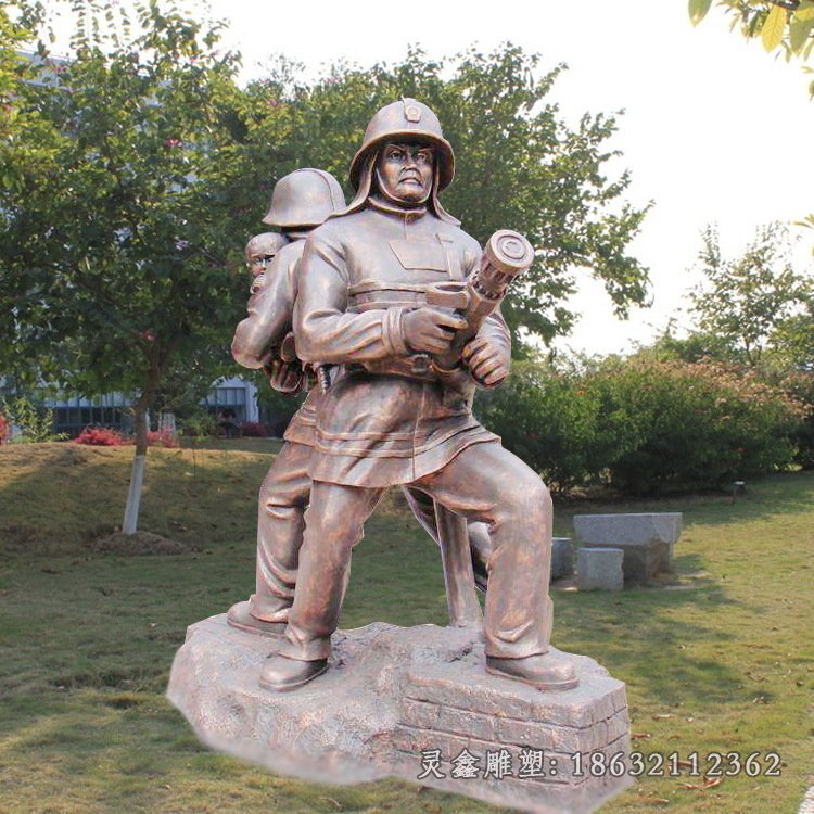 消防员人物铜雕 (114)