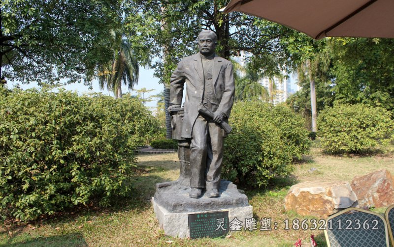 詹天佑铜雕，校园名人铀雕