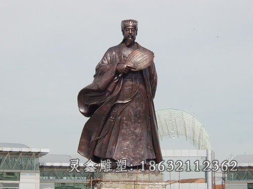 诸葛亮铜雕，历史名人铜雕，广场人物铜雕