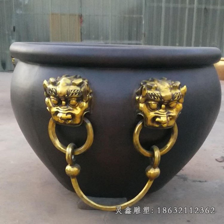 城市风水水缸景观铜雕