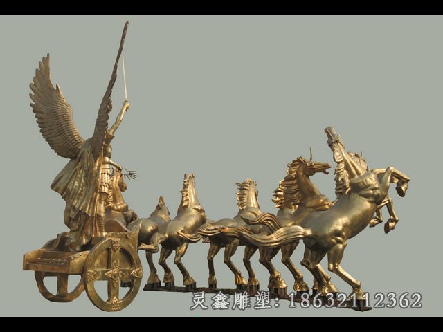 阿波罗战车公园景观铜雕