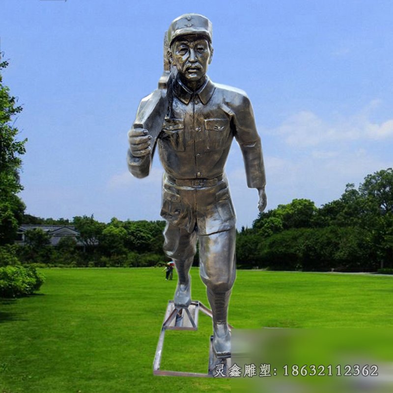 八路军城市军人铜雕