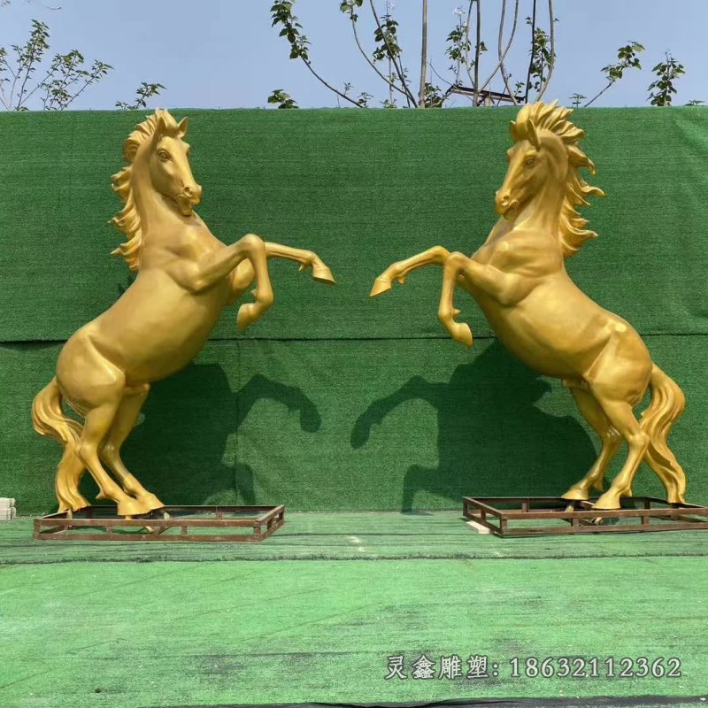 生肖动物马景观铜雕