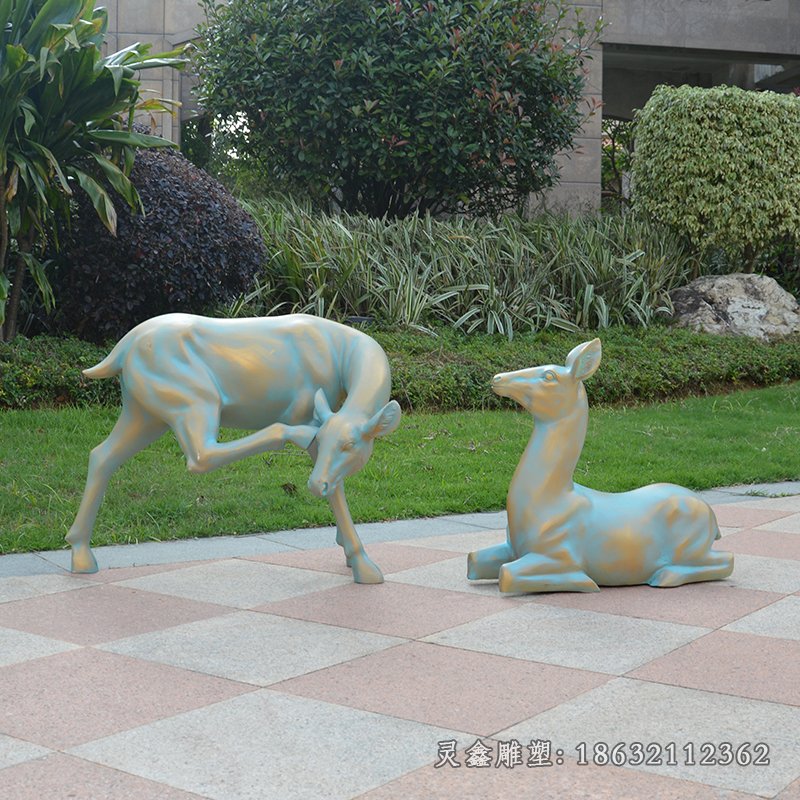 别墅庭院青铜鹿雕塑 (4)