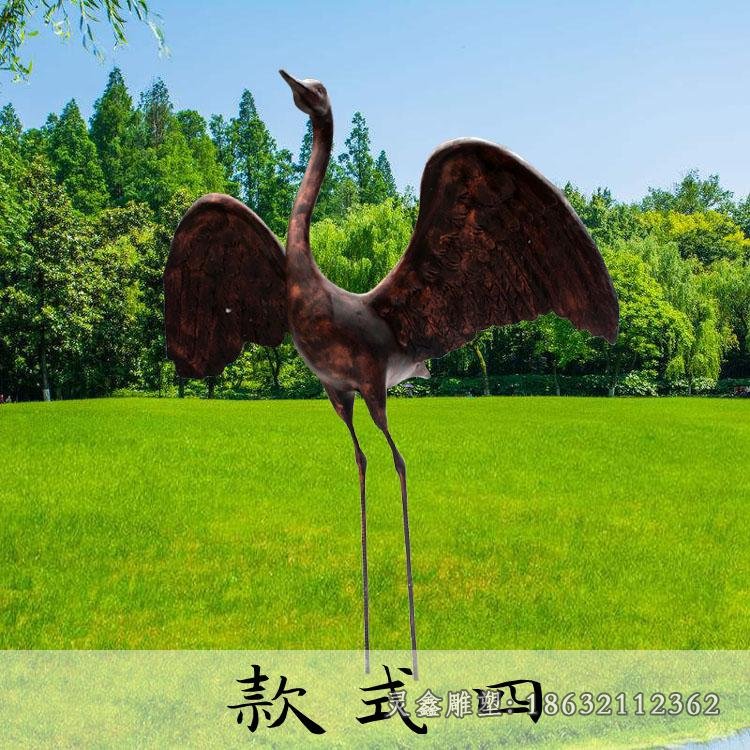 仙鹤城市动物铜雕
