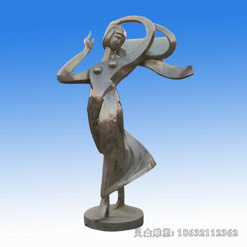 不锈钢抽象人物广场景观雕塑