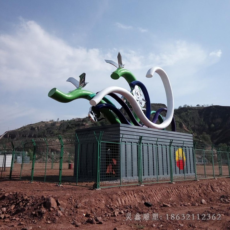 不锈钢祥云飞翔广场雕塑