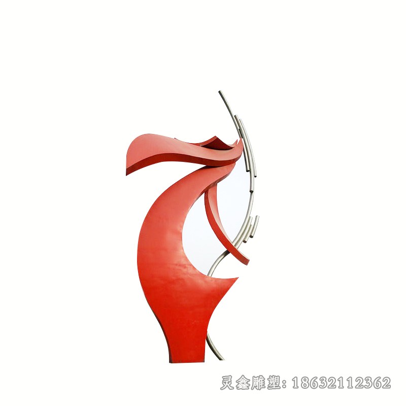 不锈钢彩绘小鸟广场景观雕塑