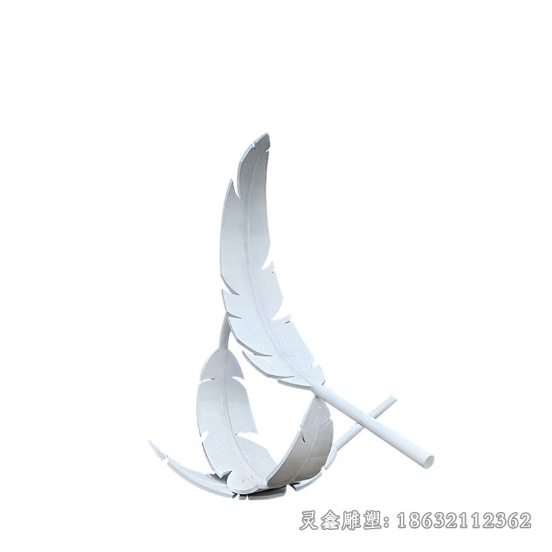 不锈钢羽毛小区景观雕塑