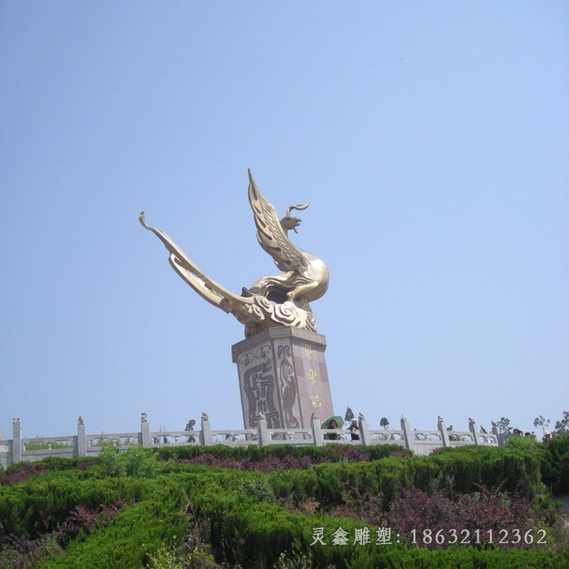 凤凰铜雕 (1)