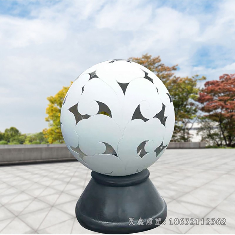不锈钢艺术镂空球广场雕塑