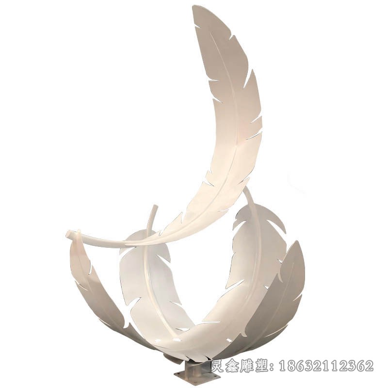 不锈钢羽毛景区景观雕塑