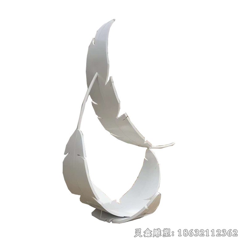 不锈钢羽毛园林景观雕塑