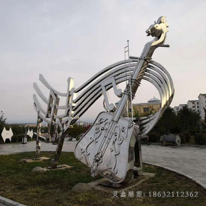 不锈钢音符公园景观雕塑