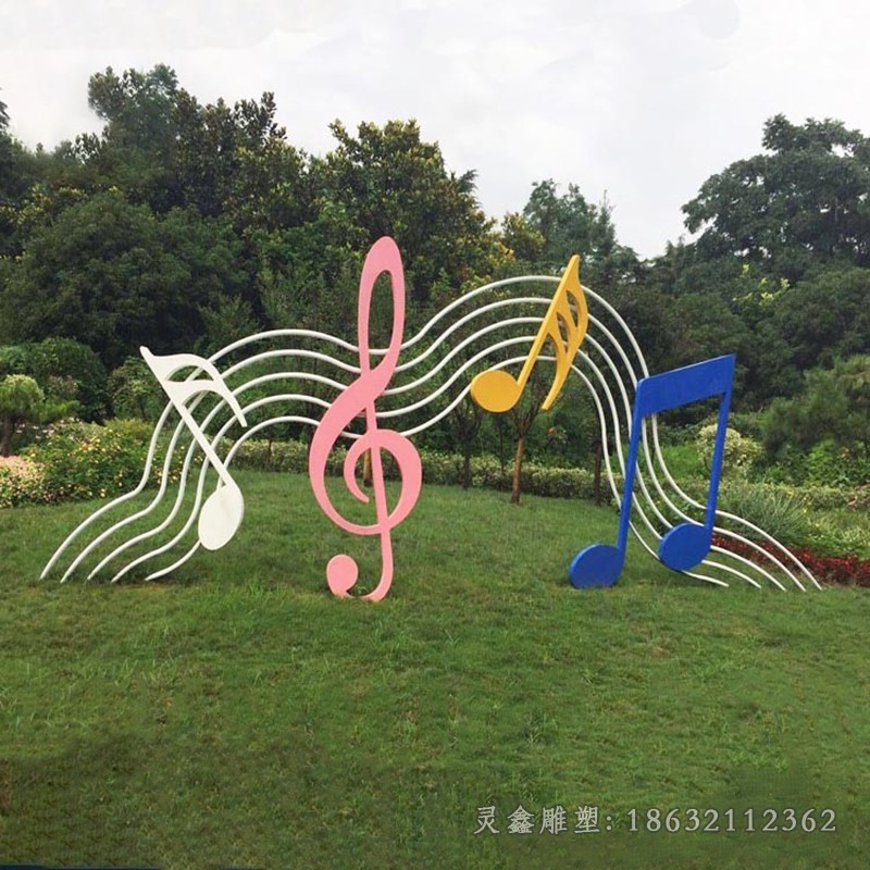 不锈钢音符广场景观雕塑
