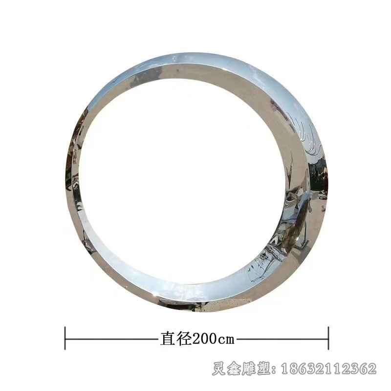 不锈钢镜面月亮庭院景观雕塑