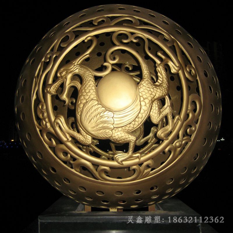 不锈钢圆球广场景观雕塑