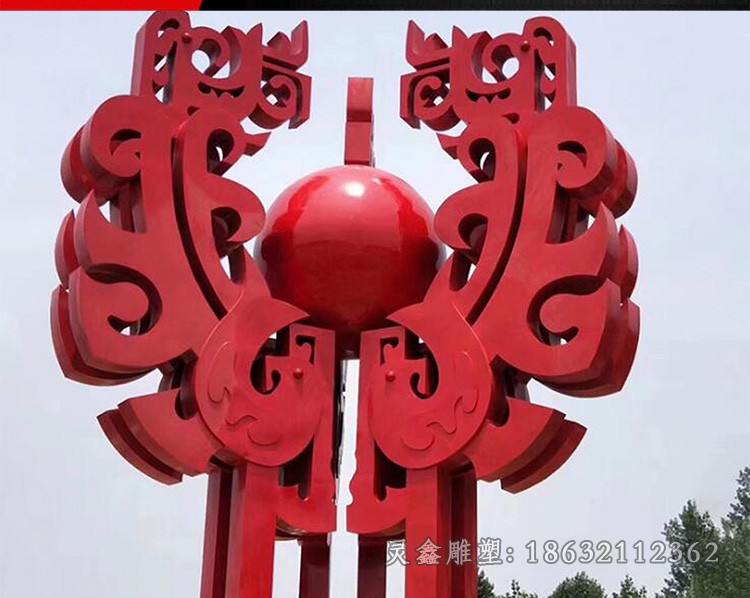 不锈钢中国结广场景观雕塑
