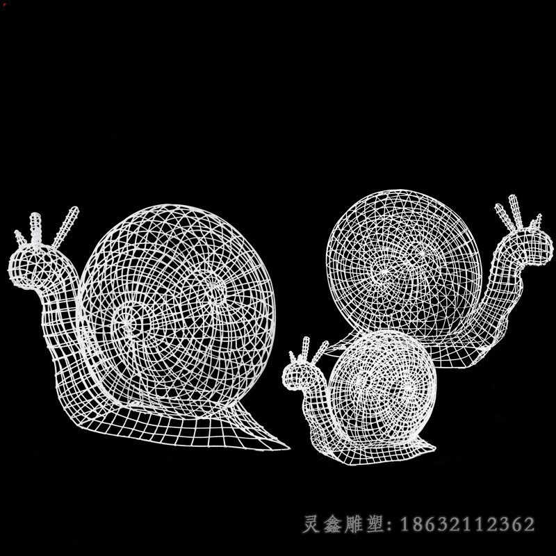 不锈钢镂空蜗牛广场雕塑