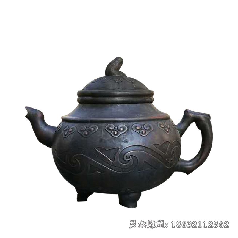 公园茶壶文化景观铜雕