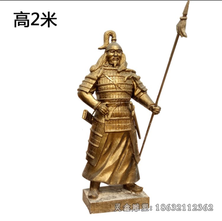 古代将军人物景观铜雕