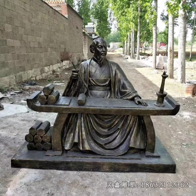 古代张仲景铜雕