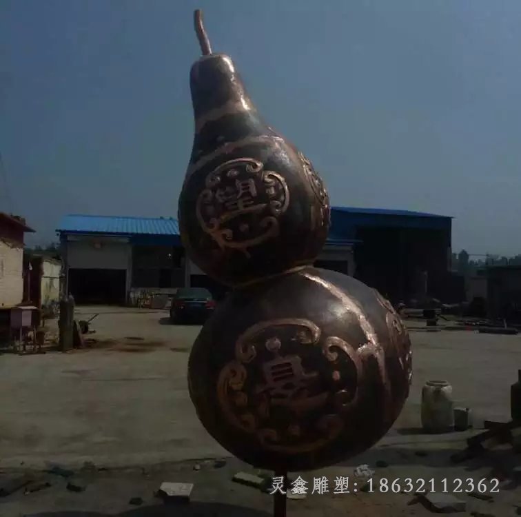 葫芦铜雕，铸铜葫芦雕塑