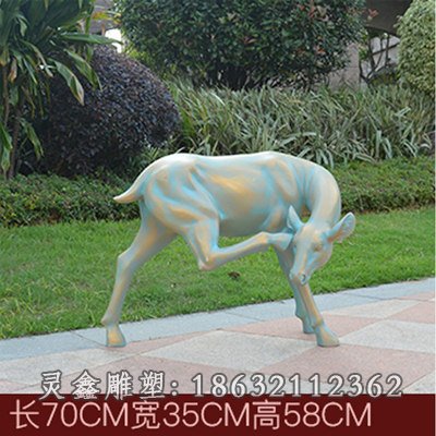 户外公园青铜鹿雕塑 (5)
