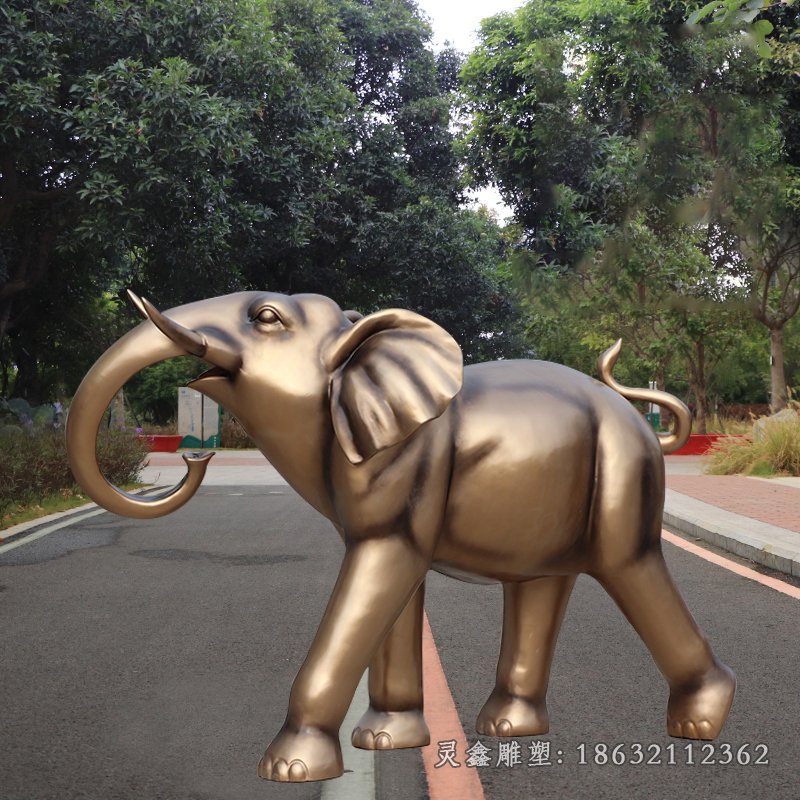 卷鼻大象铜雕