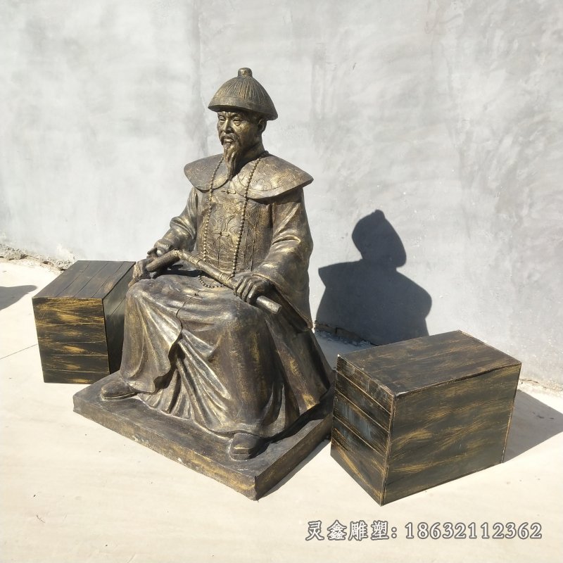 禁烟英雄林则徐铜雕 (2)