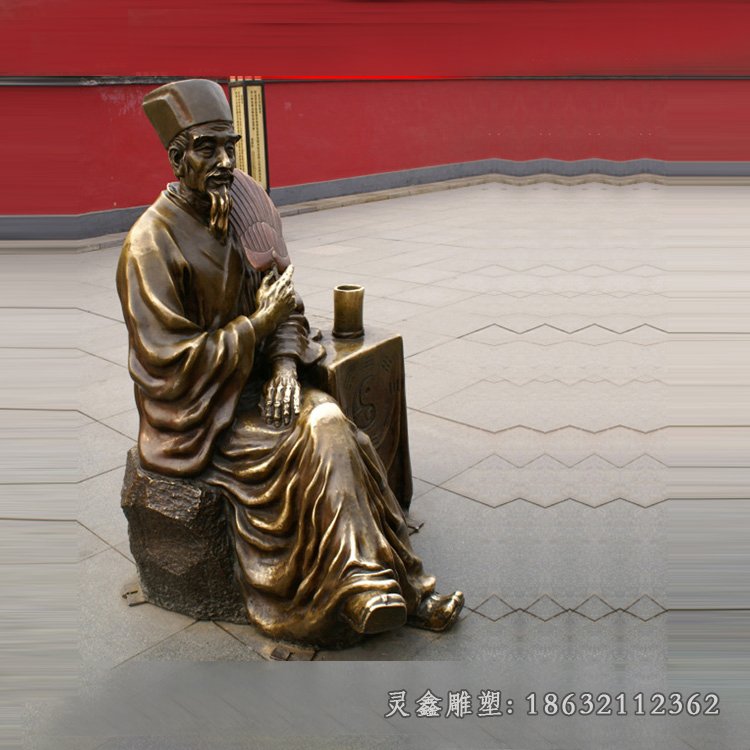 军事家诸葛亮铜雕