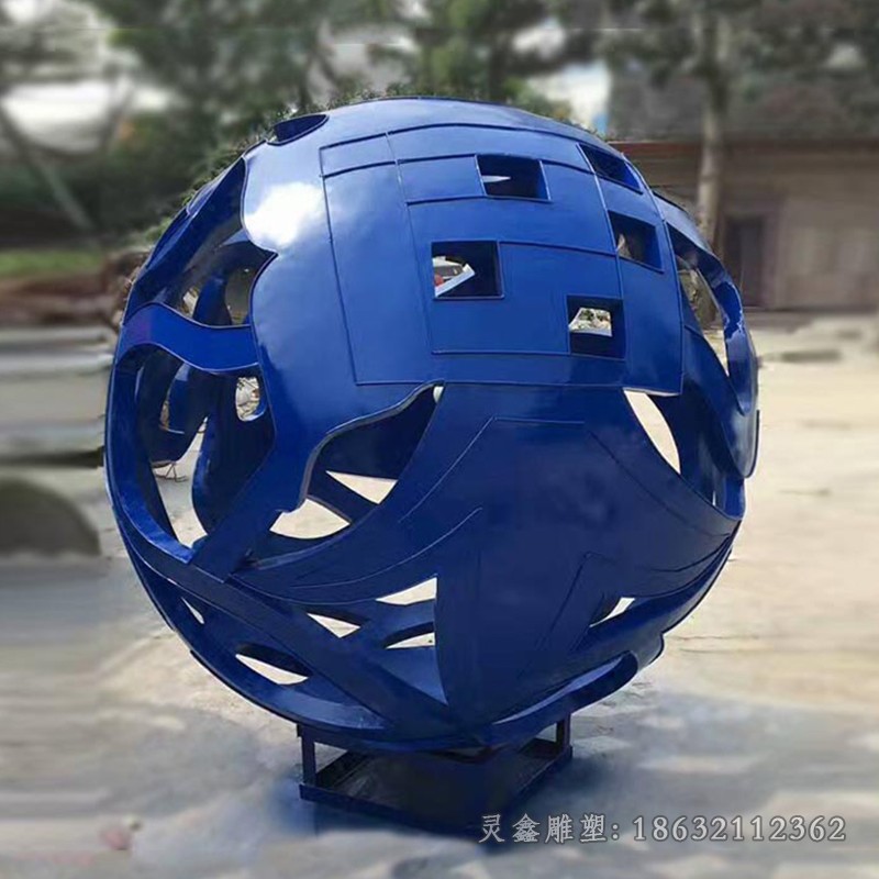 创意抽象球广场景观不锈钢雕塑