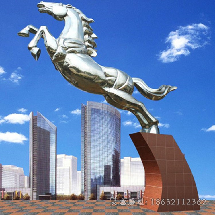 不锈钢奔马城市不锈钢雕塑