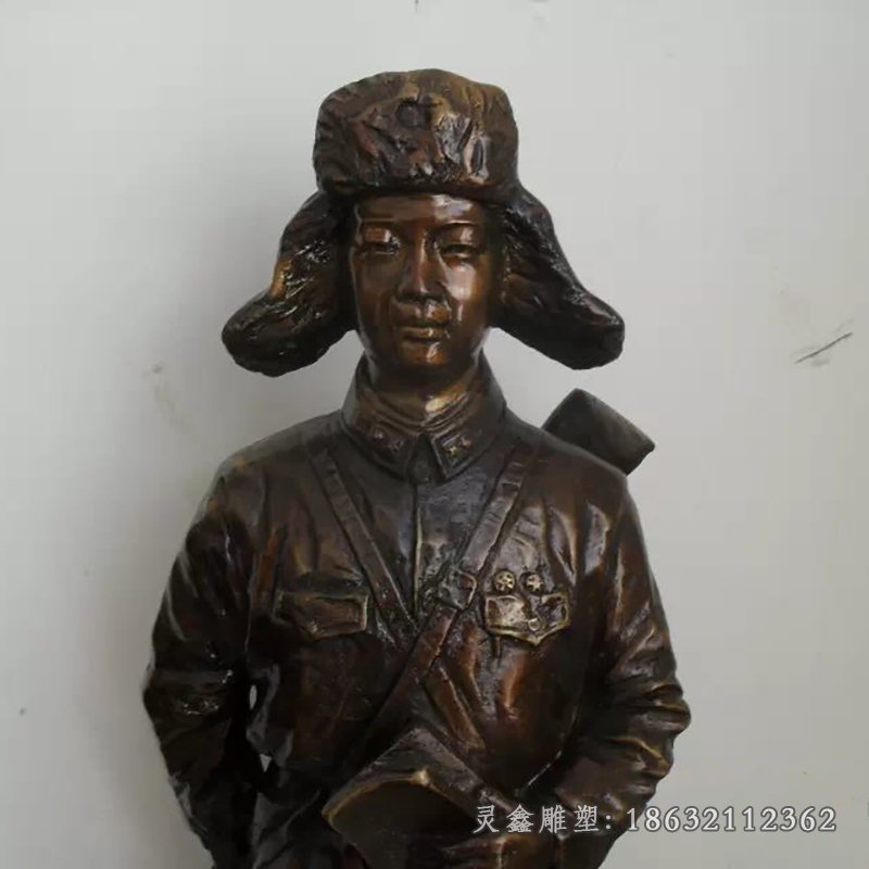 雷锋头像城市人物铜雕雷锋铜雕，校园名人铜雕 (4)