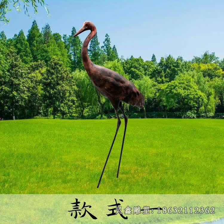 立式仙鹤铜雕