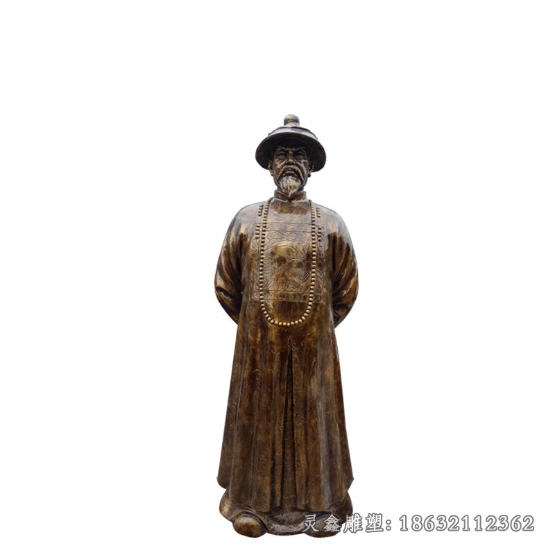 林则徐古代人物铜雕 (2)