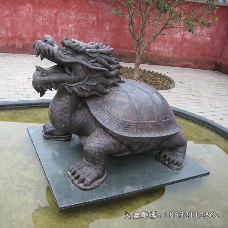 城市龙龟动物景观铜雕