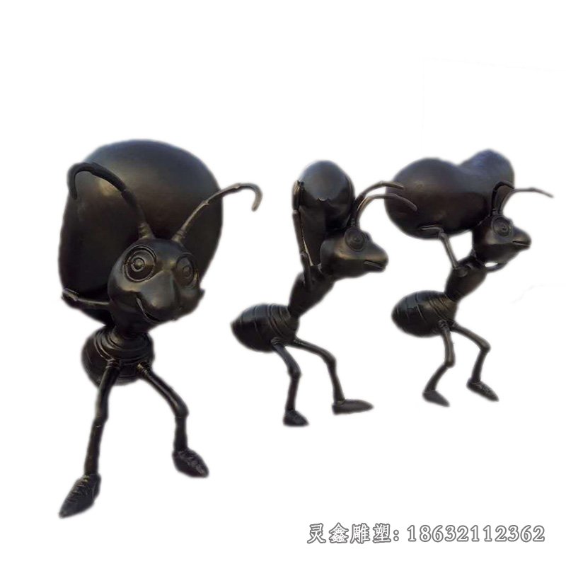 蚂蚁团队搬家铜雕 (2)