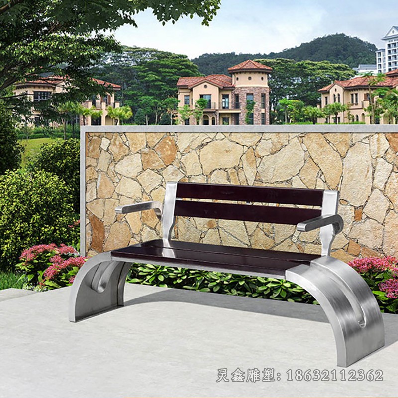 不锈钢座椅小区景观雕塑