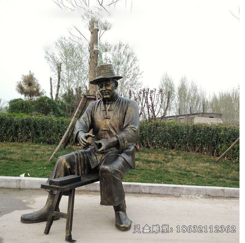 磨刀人物铜雕 (4)10