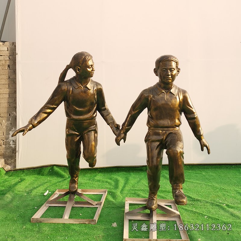 跑步儿童雕塑[1]