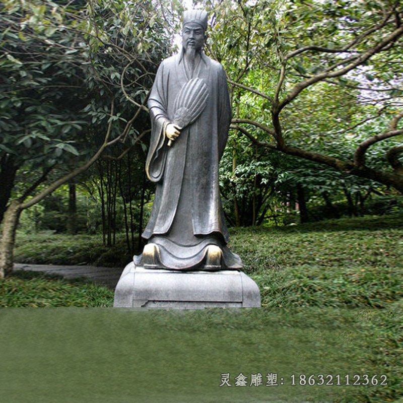 三国时期诸葛亮景观铜雕